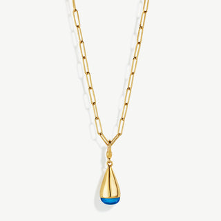 Glass Dash Necklace Charm & Mini Ellipse Necklace Set