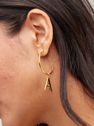 SOKO Signature Initial Hoop Earrings