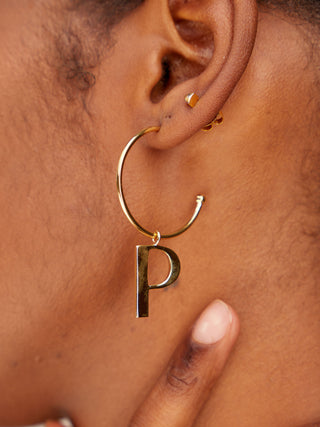 SOKO Signature Initial Hoop Earrings