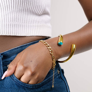 Twisted Glass Dash Cuff