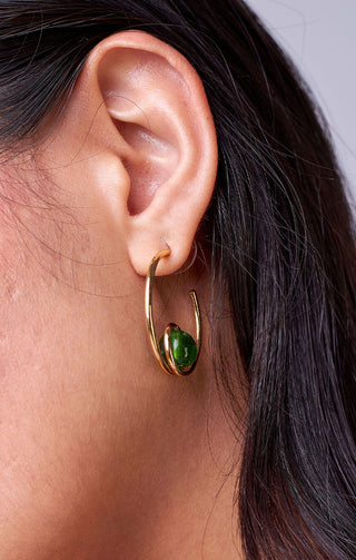 Mpira Glass Hoop Earrings