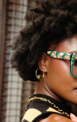 Mpira Glass Hoop Earrings