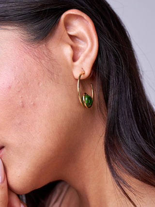 Mpira Glass Hoop Earrings