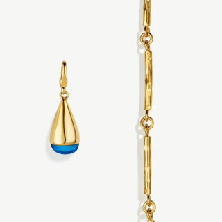 Glass Dash Necklace Charm & Nyundo Chain Necklace Set