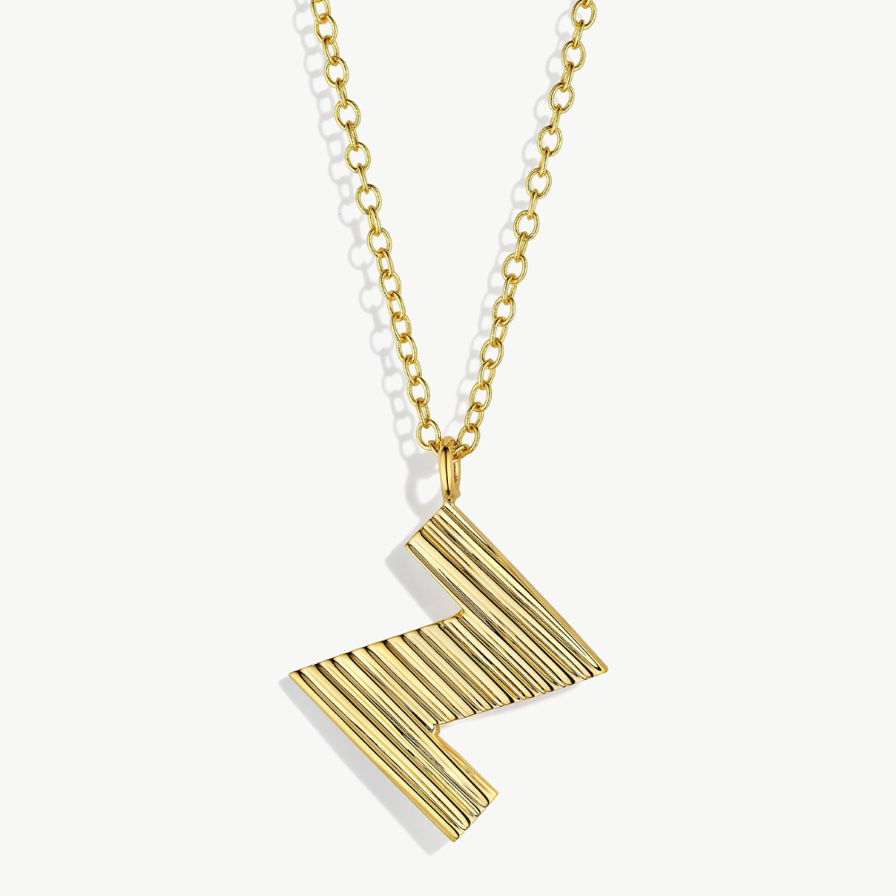 Louis Vuitton Gold Tone Initials Brooch
