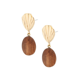 Bidu Wood Drop Earrings