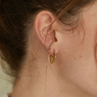 Meta Huggie Hoop Earrings