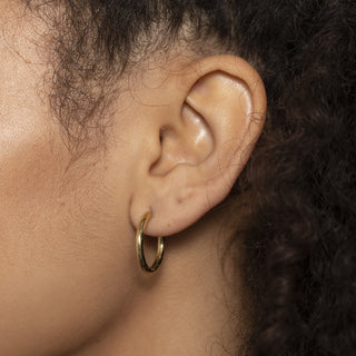 Small Hammered Hoop Earrings