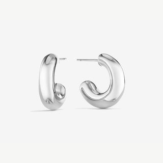 Chunky Silver Hoops | Small