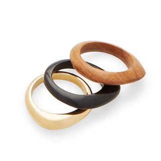 Sabi Mixed Material Stacked Rings