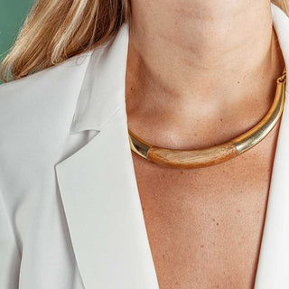 Sana Wood Collar Necklace