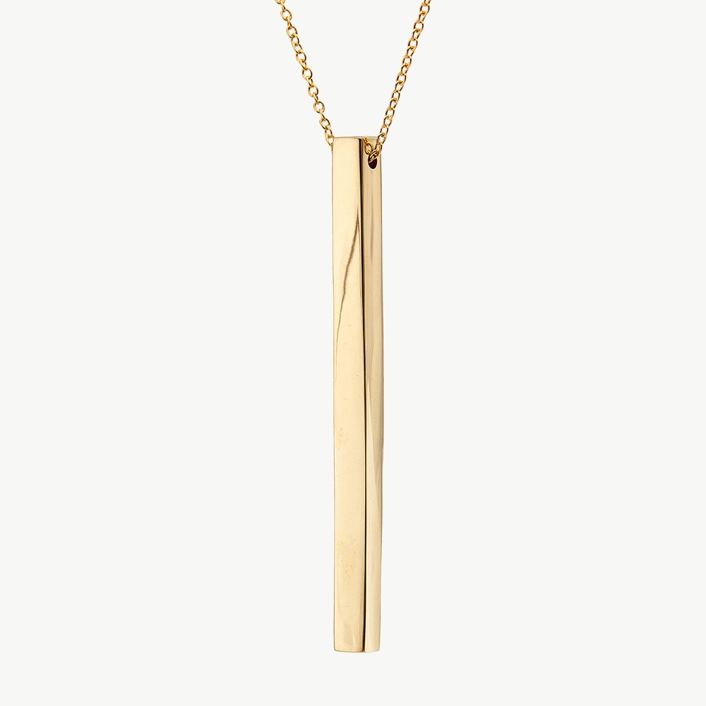 Thin Bar Pendant Necklace